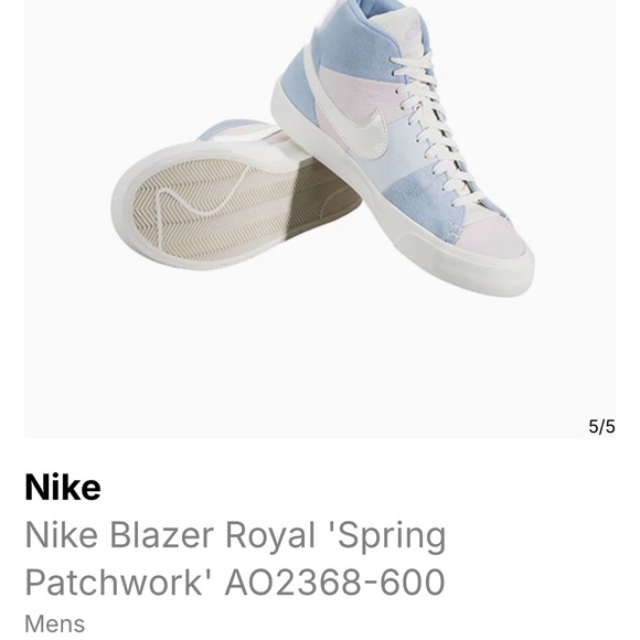 Like NEW Mens Size 8 Nike Blazer Royal- Easter 2018 Hightops - Picture 14 of 14